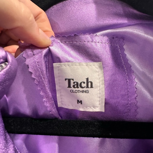 Tach purple metallic mirna puffer jacket - Picture 6 of 10